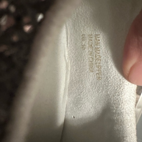 Mi.iM White and Silver Sneakers with Suede Accents - Picture 4 of 4